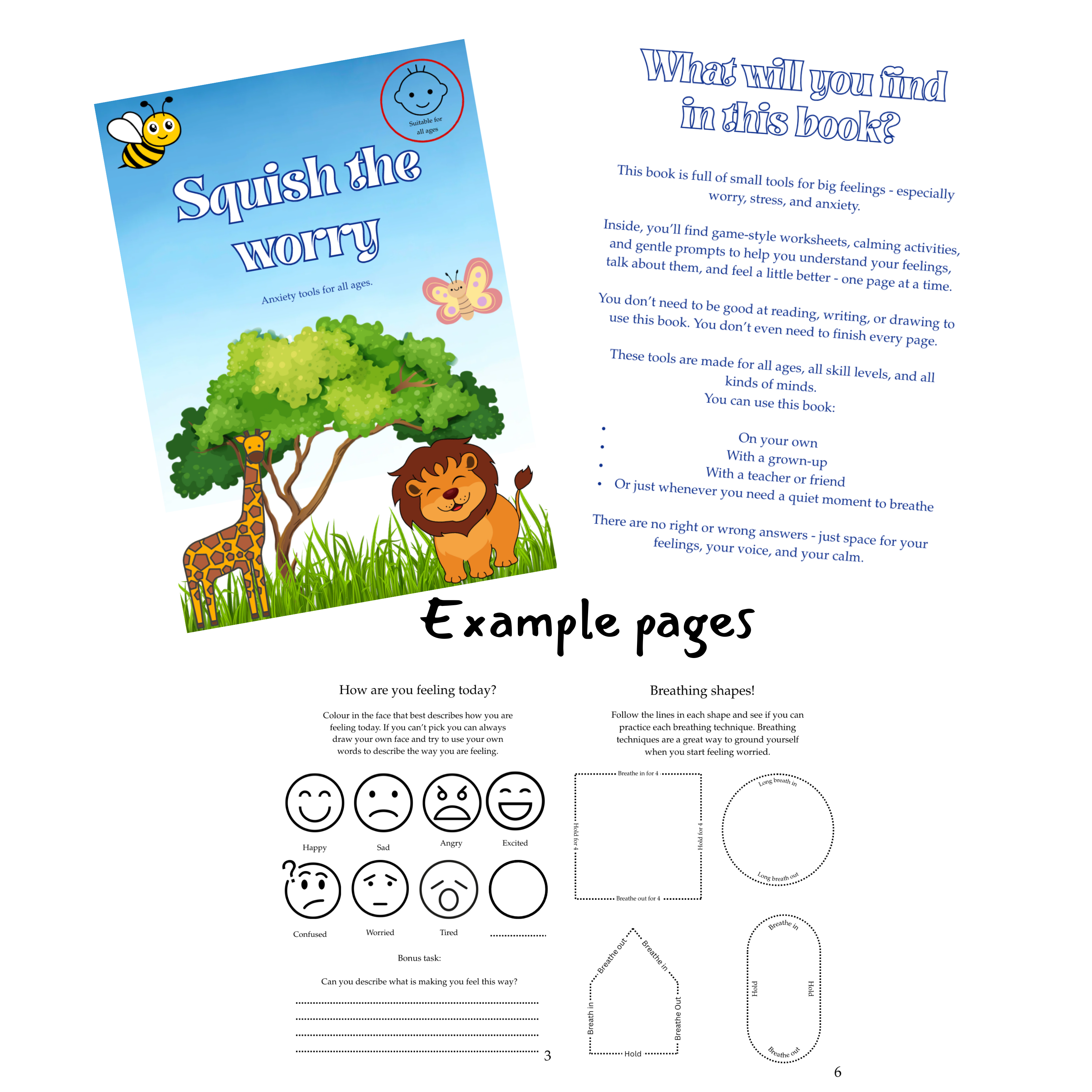 Suitable for under 10s - Squish The Worry Downloadable Activity Book